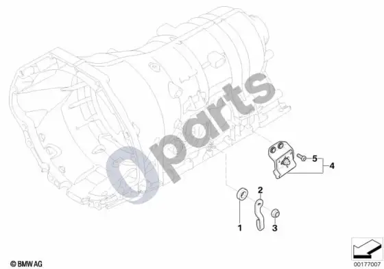 BMW 5 E60 E61 GA6HP19Z pavarų perjungimo dalys (E61 LCI, E60 LCI) – schema