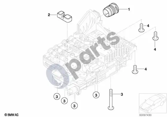 BMW 5 E60 E61 GA6HP26Z mechatronikos tvirtinimo detalės (E61 LCI, E60 LCI) – schema