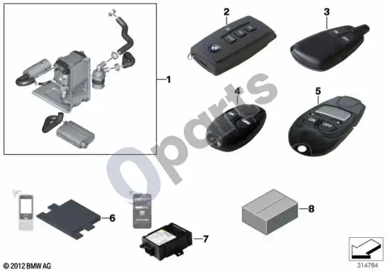 BMW 5 E60 E61 montavimo komplektas, autonominis šildytuvas (E61 LCI, E60 LCI) – schema