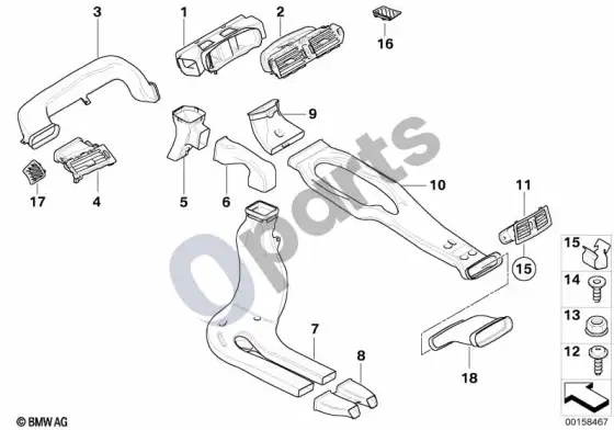BMW 5 E60 E61 oro kanalas (E61 LCI, E60 LCI) – schema