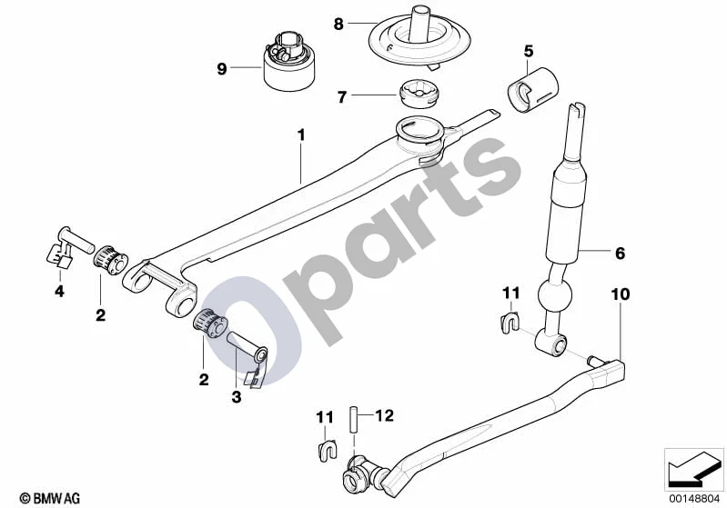 BMW 5 E60 E61 (2004–2010) Pavarų perjungimas, mechaninė pavarų dėžė / dyzelinas (E61 LCI, E60 LCI) schema – pozicija 09: Vibracijos slopintuvas (F=28 HZ)