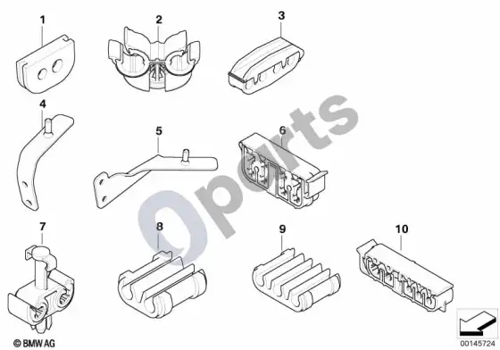 BMW 5 E60 E61 priekinis stabdžių vamzdelis / tvirtinimas (E61 LCI, E60 LCI) – schema