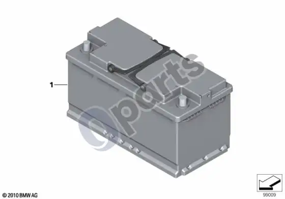 BMW 5 E60 E61 tik japonijai – originalus BMW akumuliatorius (E61 LCI, E60 LCI) – schema
