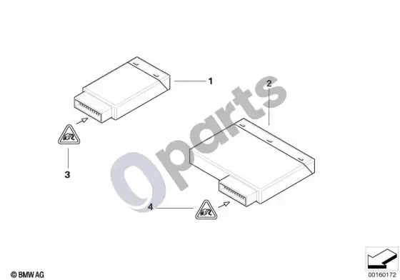 BMW 5 E60 E61 valdymo blokas, centrinės konsolės jungiklių blokas (E61 LCI, E60 LCI) – schema