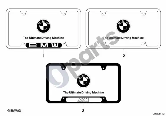 BMW 5 E60 E61 valstybinio numerio rėmelis (E61 LCI, E61, E60 LCI) – schema