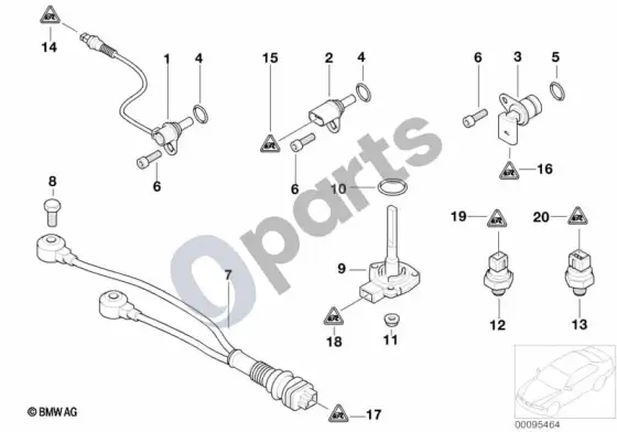 BMW 5 E60 E61 jutikliai (E61 LCI) – schema