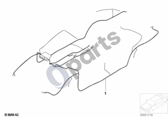 BMW 5 E60 E61 pagrindinis laidų pynė (E61 LCI) – schema