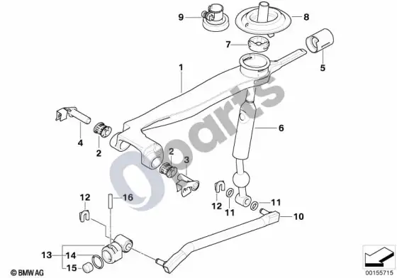BMW 5 E60 E61 pavarų perjungimas, mechaninė pavarų dėžė (E61 LCI) – schema