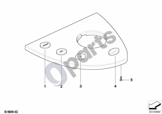 BMW 5 E60 E61 SMG pavarų parinkimo svirties jungiklis, skydelis (E61 LCI) – schema