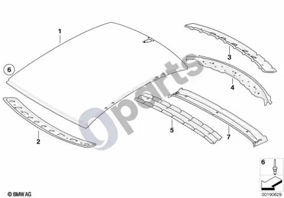 BMW 5 E60 E61 stogas (E61 LCI) – schema