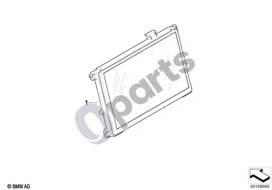 BMW 5 E60 E61 galinės salono dalies monitorius – schema