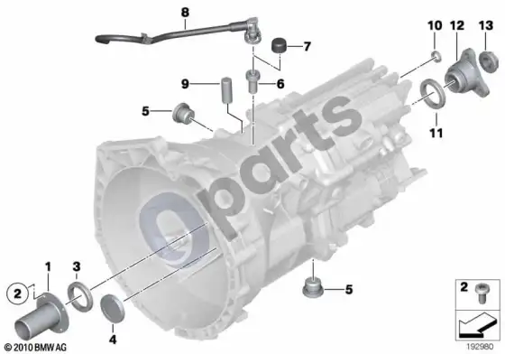 BMW 5 E60 E61 GS6-17BG/DG sandarikliai / tvirtinimo detalės (E60, E61) – schema