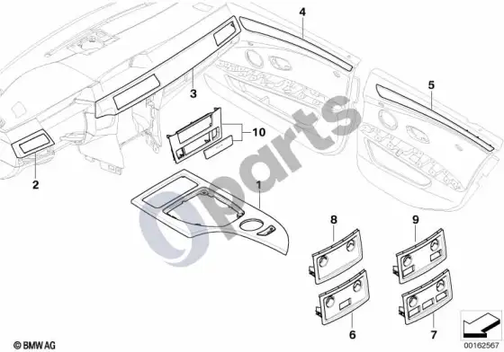 BMW 5 E60 E61 individuali eukalipto juosta, rausvai ruda – schema