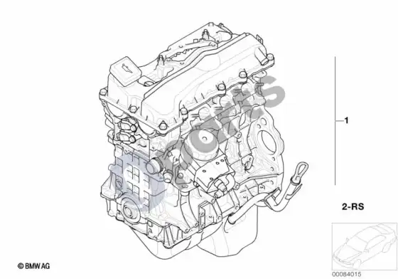 BMW 5 E60 E61 jėgos agregatas (N43) – schema