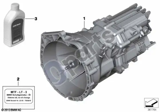 BMW 5 E60 E61 mechaninė pavarų dėžė GS6-17BG – schema