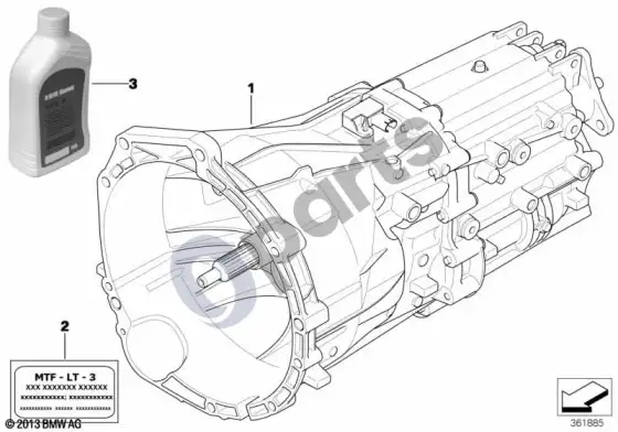 BMW 5 E60 E61 mechaninė pavarų dėžė GS6-37DZ – schema