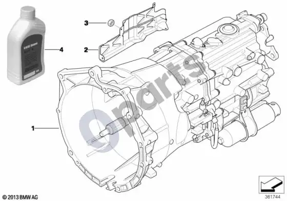 BMW 5 E60 E61 mechaninė pavarų dėžė GS6S37BZ (SMG) – schema