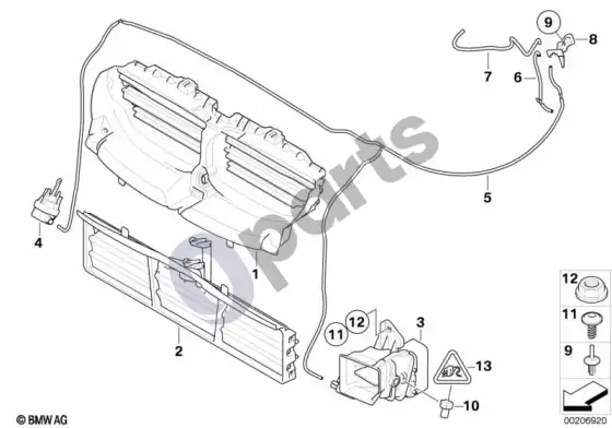 BMW 5 E60 E61 oro kanalai (N43) – schema