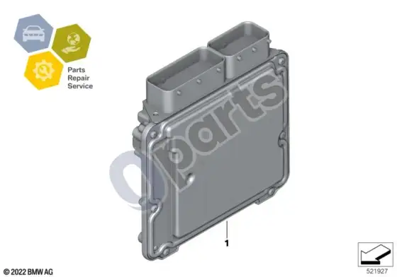 BMW 5 E60 E61 partsrepairservice / DME pagrindinis valdymo blokas (N46N) – schema