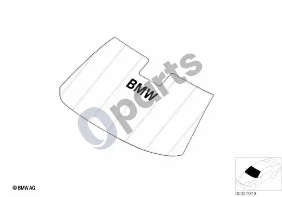 BMW 5 E60 E61 priekinio stiklo apsauga nuo saulės – schema
