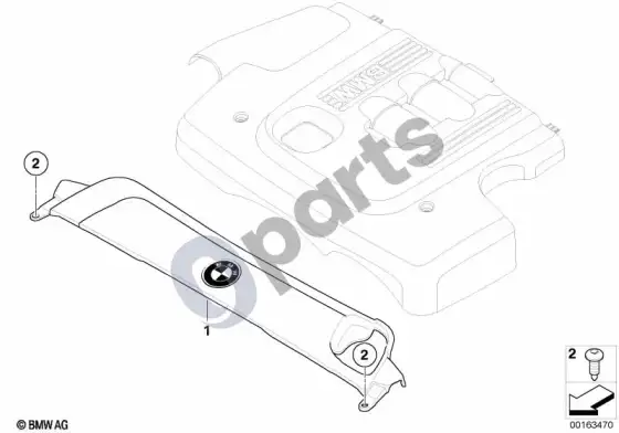 BMW 5 E60 E61 radiatoriaus dangtis (N43) – schema
