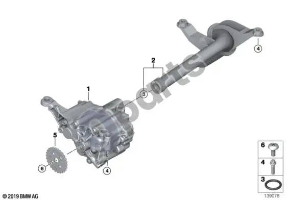 BMW 5 E60 E61 tepimo sistema / alyvos siurblys (N52) – schema