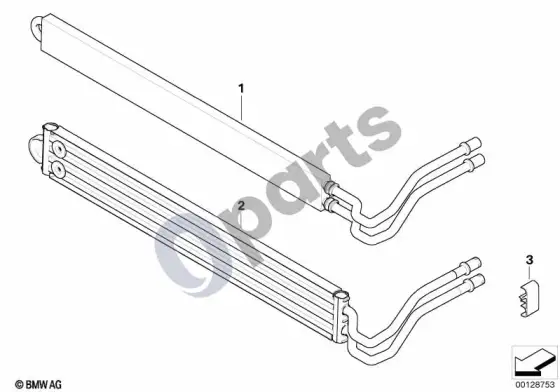 BMW 5 E60 E61 vairo stiprintuvo aušintuvas (N47) – schema