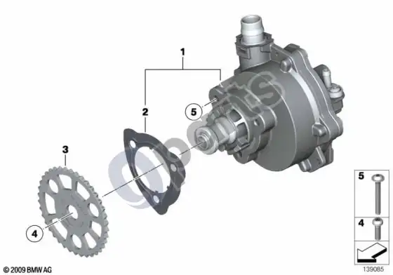 BMW 5 E60 E61 vakuuminis siurblys (N54) – schema