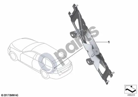 BMW 5 F10 F11 combox laikiklis – schema