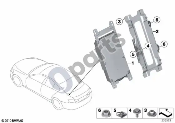BMW 5 F10 F11 combox telematika GPS – schema