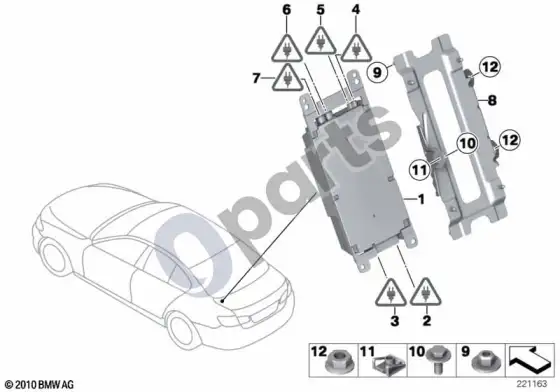BMW 5 F10 F11 combox telematika – schema