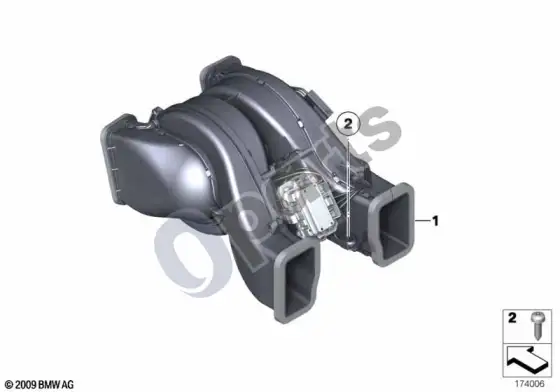 BMW 5 F10 F11 galinis ventiliatorius – schema