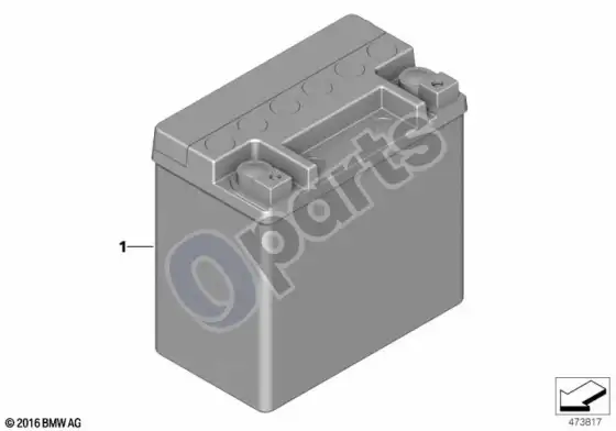 BMW 5 F10 F11 originalus BMW akumuliatorius 12AH – schema