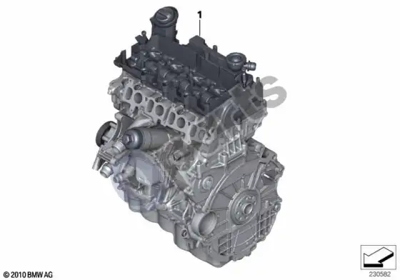 BMW 5 G30 G31 G38 jėgos agregatas; 2017.07 - ... – schema