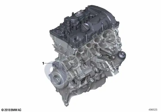BMW 5 G30 G31 G38 jėgos agregatas; 2020.02 - ... – schema