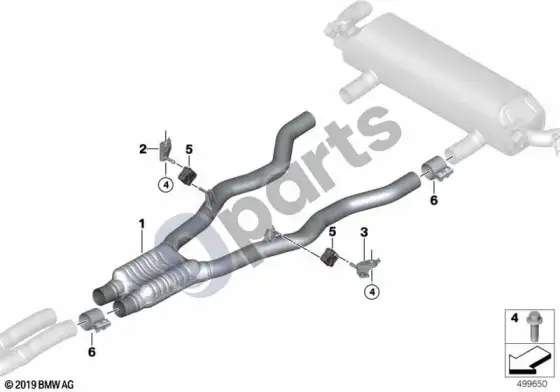 BMW 5 G30 G31 G38 vidurinis duslintuvas; 2020.11 - ... – schema