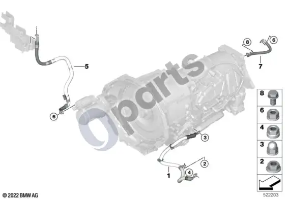 BMW 5 G60 G61 akumuliatoriaus kabelis / starterio kabelis – schema