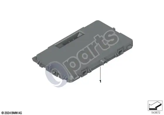 BMW 5 G60 G61 atskiri telefonijos komponentai WCA/NFC – schema