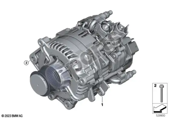 BMW 5 G60 G61 generatorius – schema