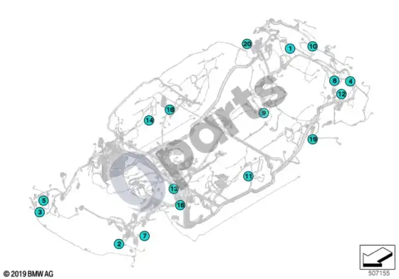BMW 5 G60 G61 jungtis nuo h1*1b-->m176*1b – schema