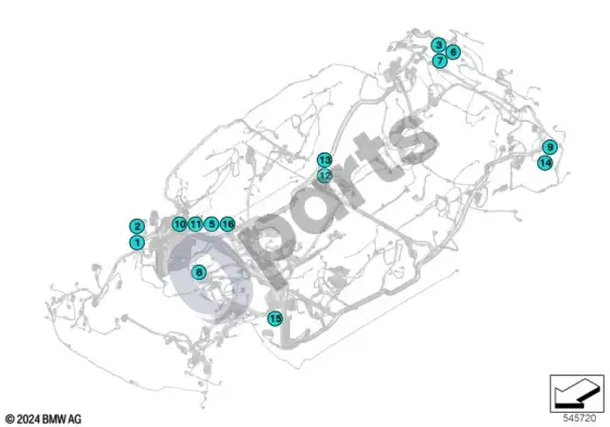 BMW 5 G60 G61 jungtis nuo m93*1b -->r6*1b – schema