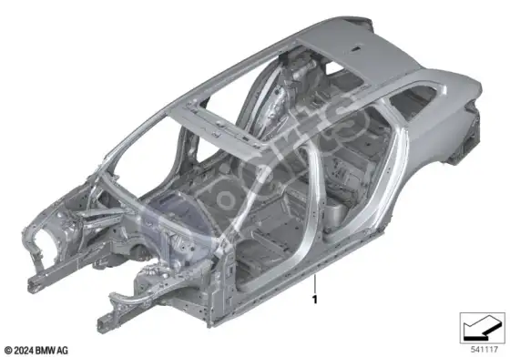 BMW 5 G60 G61 kėbulo karkasas – schema
