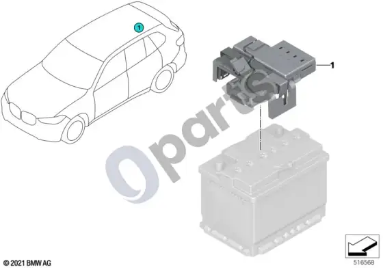 BMW 5 G60 G61 maitinimo paskirstymo dėžė – schema