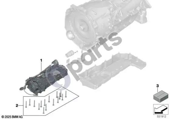 BMW 5 G60 G61 mechatronika GA8HP80MH-XMH – schema