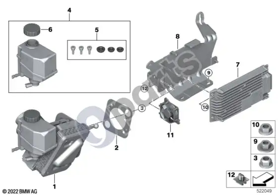 BMW 5 G60 G61 stabdžių stiprintuvas – schema