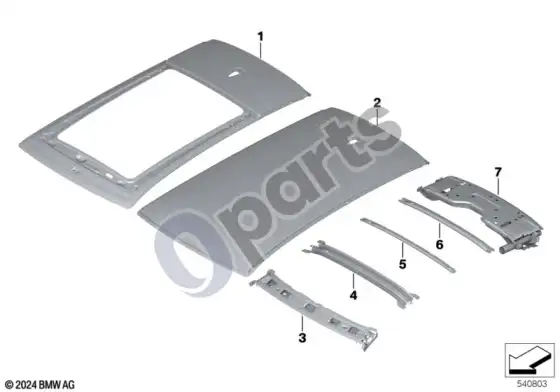 BMW 5 G60 G61 stogas – schema