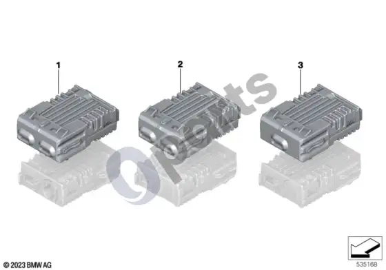 BMW 5 G60 G61 USB atskiros dalys – schema