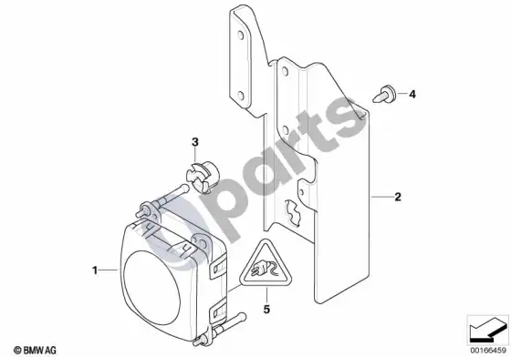 BMW 6 E63 E64 ACC jutiklis – schema