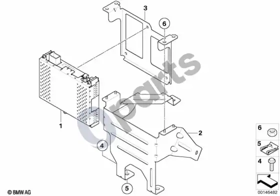 BMW 6 E63 E64 DAB imtuvas – schema