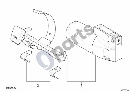 BMW 6 E63 E64 gesintuvo milteliai – schema
